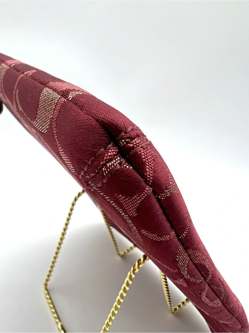Coach Burgundy Signature Jacquard Padded iPad Tablet Sleeve